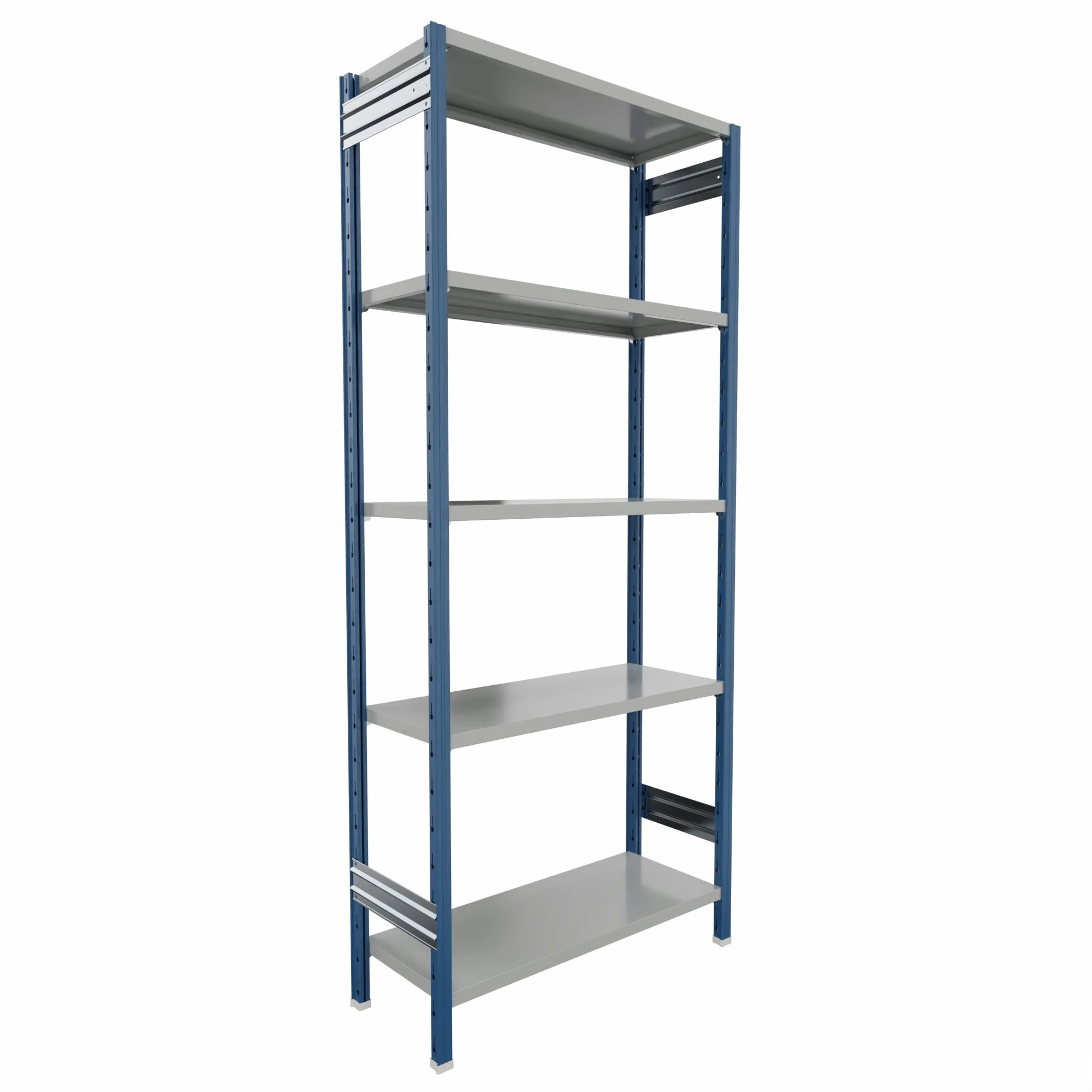 Rayonnage avec Tablettes T&ocirc;l&eacute;es - Rack Modulaire M&eacute;tallique pour Stockage L&eacute;gers et Moyens