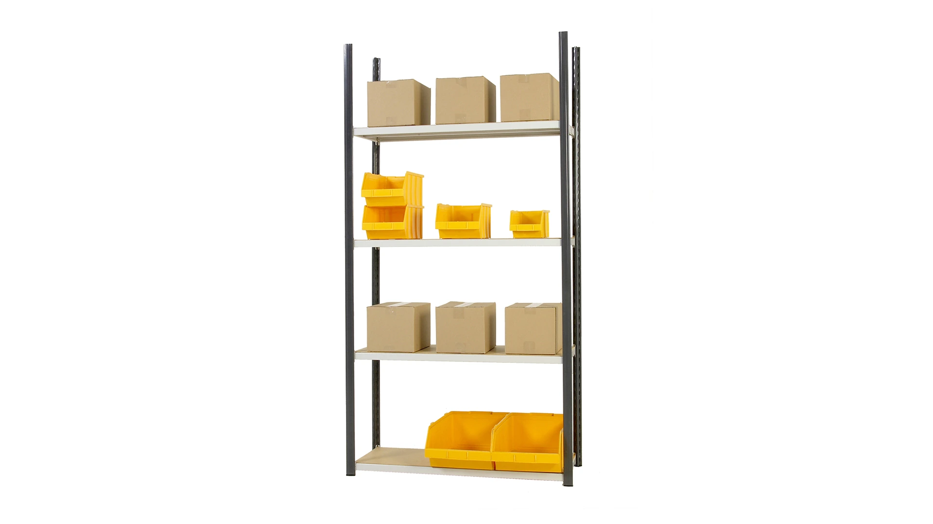 Rayonnage L&eacute;ger &agrave; Composer - Rack Modulaire M&eacute;tallique pour Stockage L&eacute;gers et Moyens