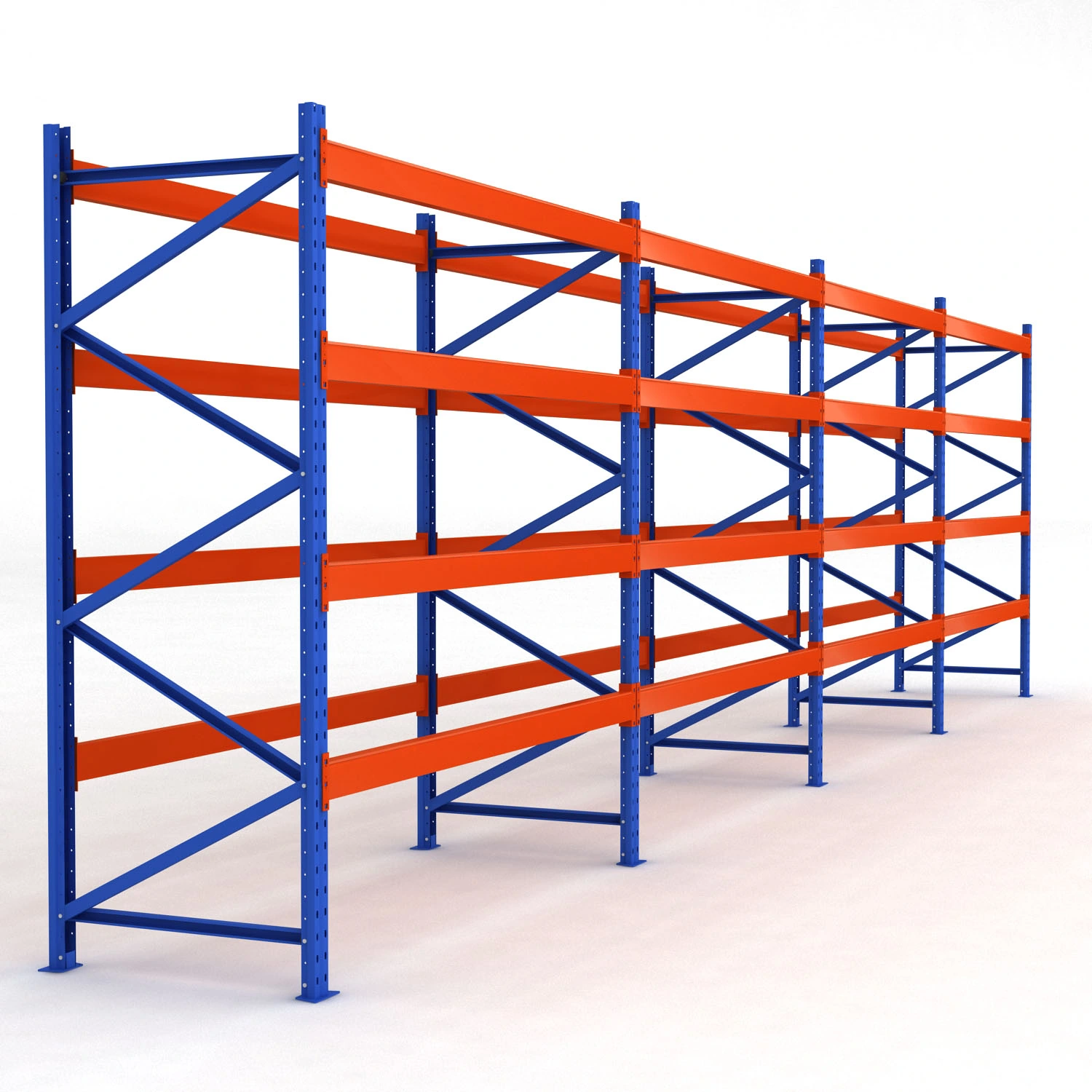 Rayonnage &agrave; Palettes d'Occasion - 5 &Eacute;chelles de 2500 x 1100 mm - Rack M&eacute;tallique pour Stockage de Palettes